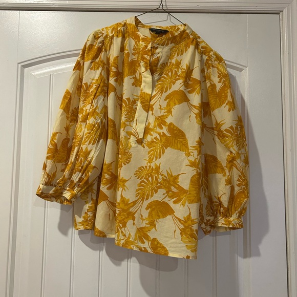 Banana Republic Tops - Banana Republic Mustard Floral Top
